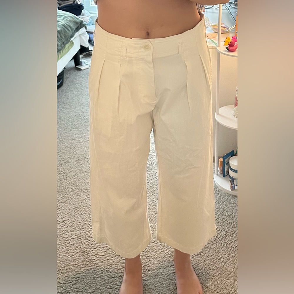 Maeve pleated cropped pants